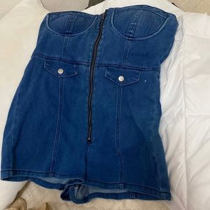 Denim romper